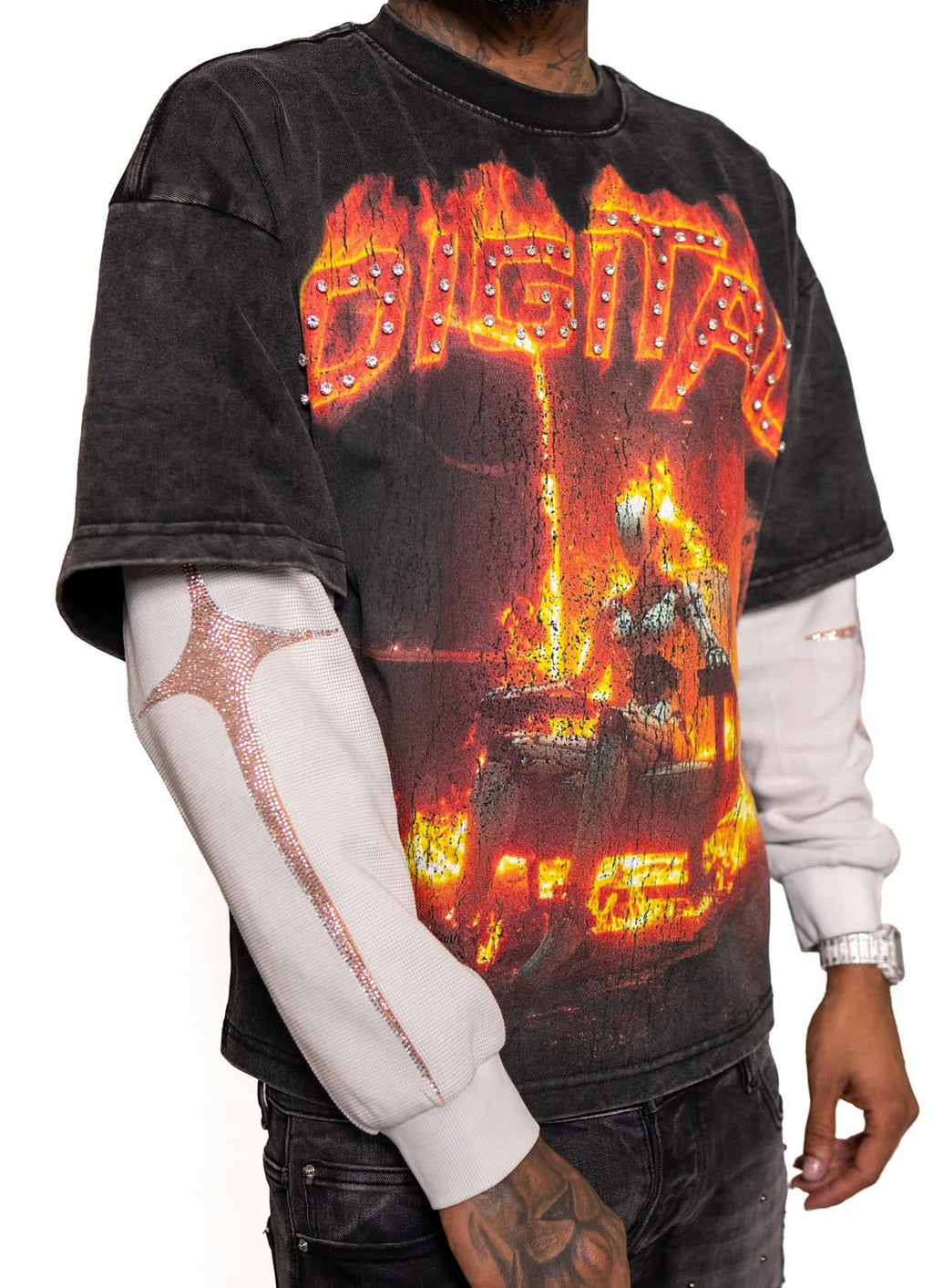 DIGITAL/BRAND/FLAME LONG SLEEVE