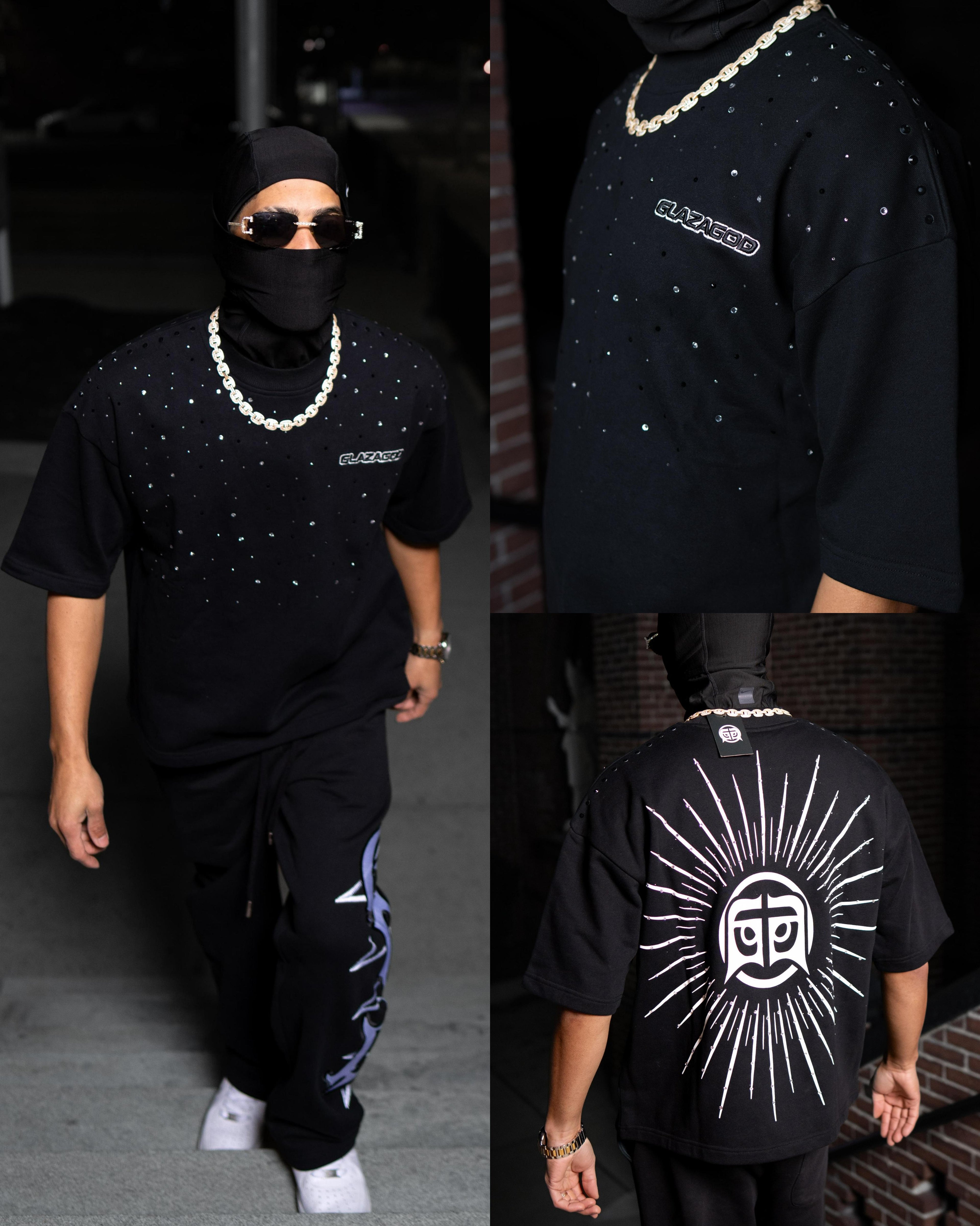 |BLACK|GLAZA|- T-Shirt Oversized