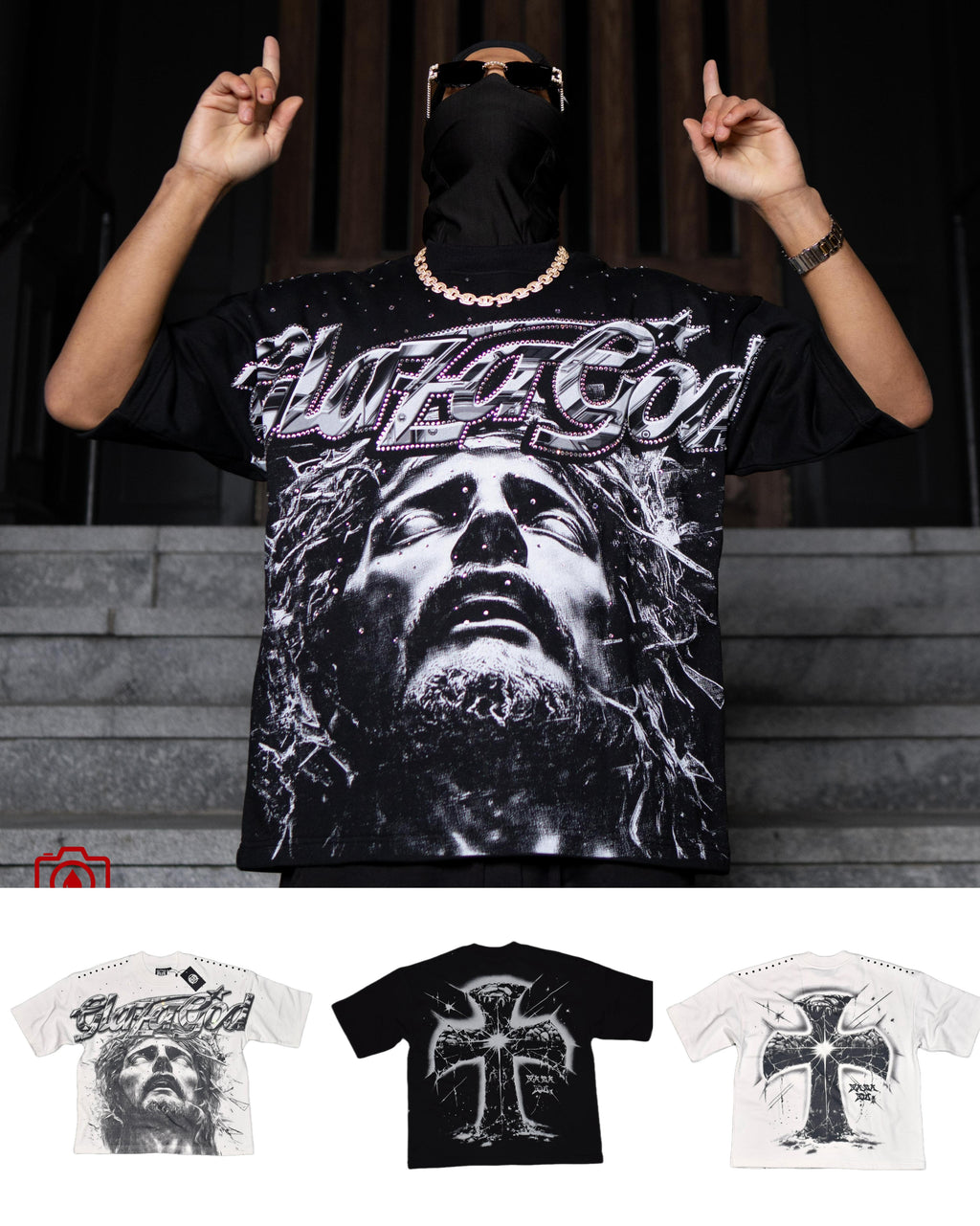 Explosive Cross |BLACK|GLAZA|- T-Shirt Oversized