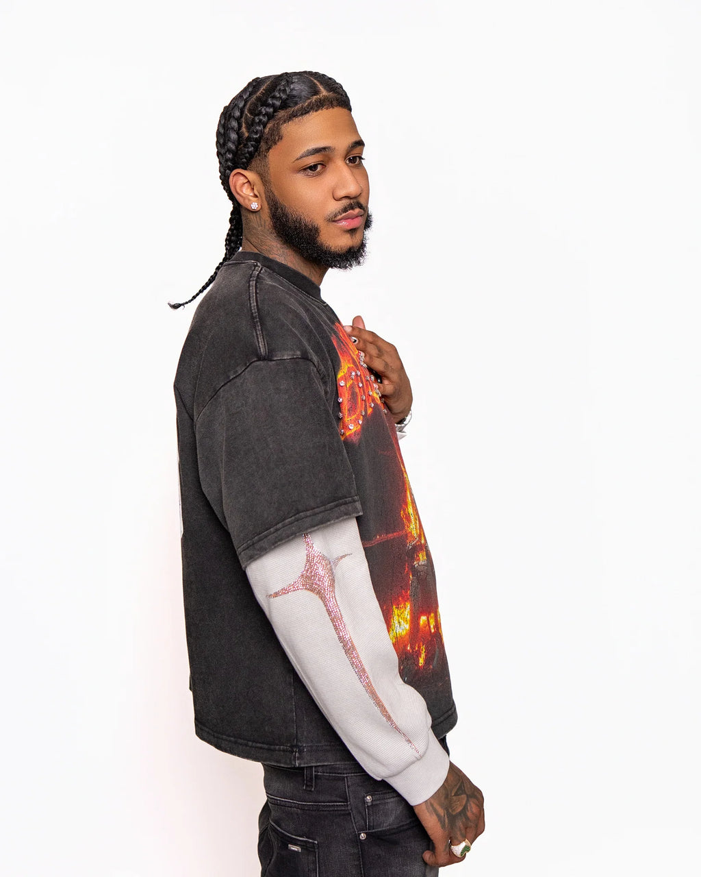 DIGITAL/BRAND/FLAME LONG SLEEVE